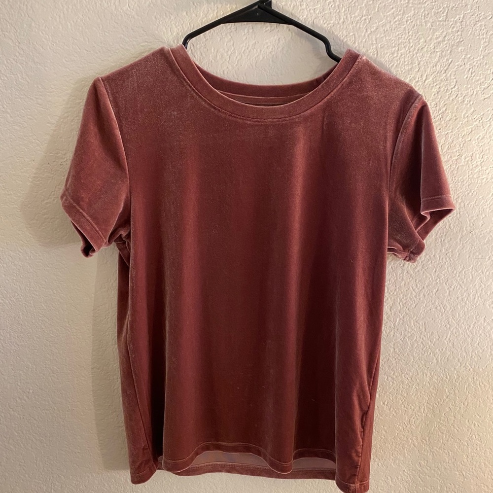 Pink velvet shirt